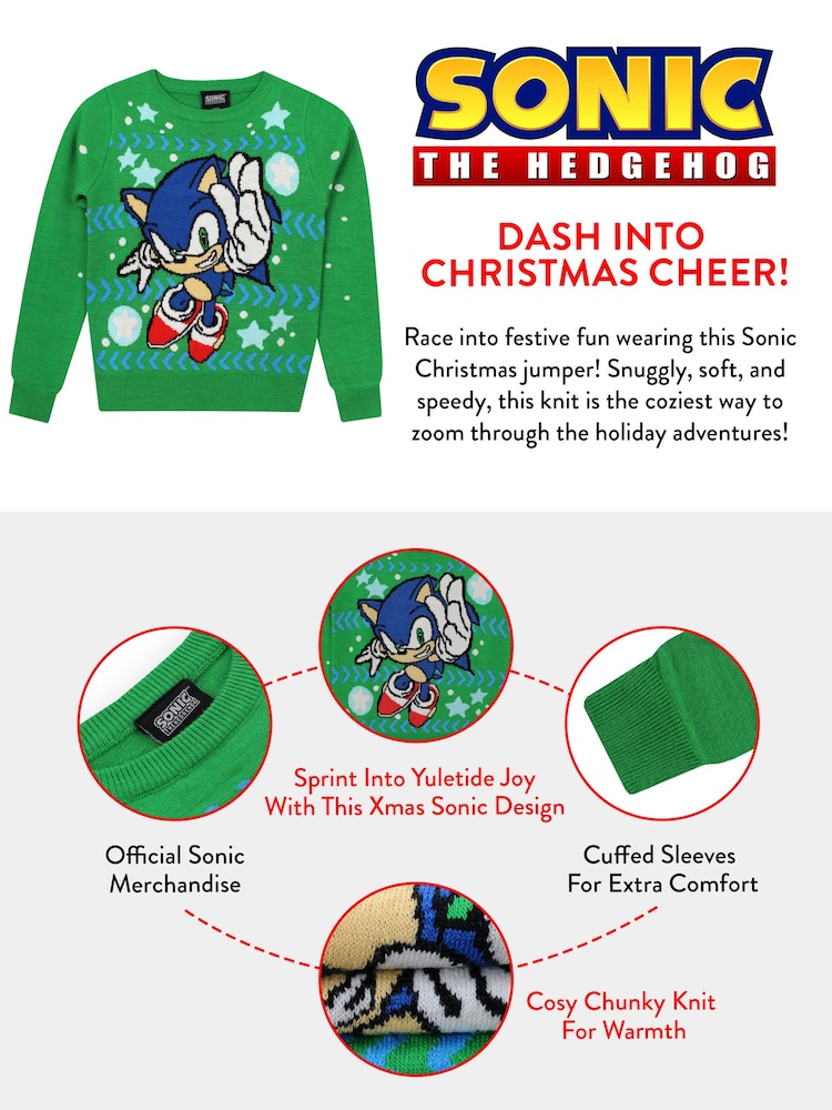 Character Christmas Sonic Jumper - Bild 10 von 10
