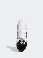 adidas Originals White Forum Mid Trainers - Image 9 of 12