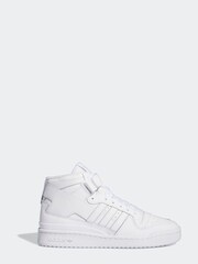 adidas Originals Off White Forum Mid Trainers - Image 4 of 11