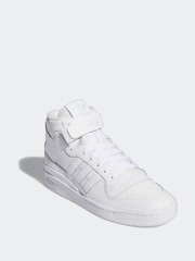 adidas Originals Off White Forum Mid Trainers - Image 6 of 11