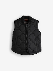 Black Quilted Gilet (3mths-10yrs) - Image 1 of 3