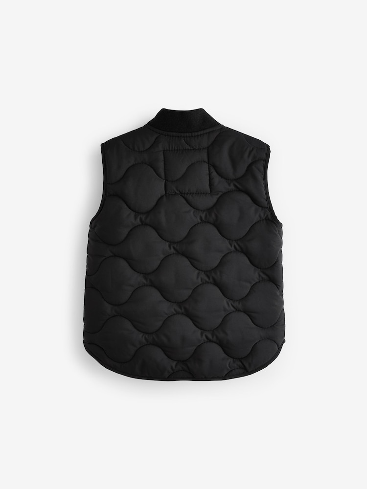 Black Quilted Gilet (3mths-10yrs) - Image 2 of 3