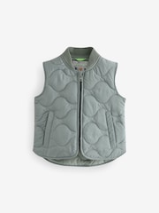 Sage Green Quilted Gilet (3mths-10yrs) - Image 1 of 4