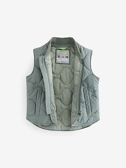 Sage Green Quilted Gilet (3mths-10yrs) - Image 2 of 4
