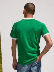 adidas Light Green Adicolor Classics 3-Stripes 100% Cotton T-Shirt - Image 5 of 7
