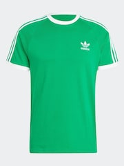 adidas Light Green Adicolor Classics 3-Stripes 100% Cotton T-Shirt - Image 7 of 7
