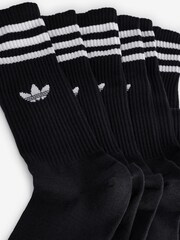 adidas Originals Black Solid Crew Socks 3 Pack - Image 2 of 4