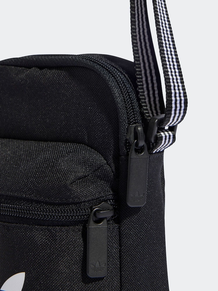adidas Originals Black Adicolour Classic Festival Crossbody Bag - Image 4 of 4