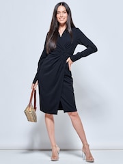 Jolie Moi Wickel-Hemdkleid mit Schnalle vorne, einfarbig - Bild 1 von 5