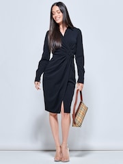 Jolie Moi Wickel-Hemdkleid mit Schnalle vorne, einfarbig - Bild 3 von 5