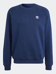adidas Originals Blue Trefoil Essentials Crew Neck Sweatshirt - Image 6 of 6