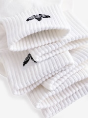adidas Off White Mid Ankle Socks 3 Pack - Image 3 of 4