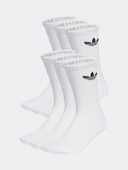 Weiß - adidas Originals Trefoil-Socken im 6er-Pack - Bild 1 von 4
