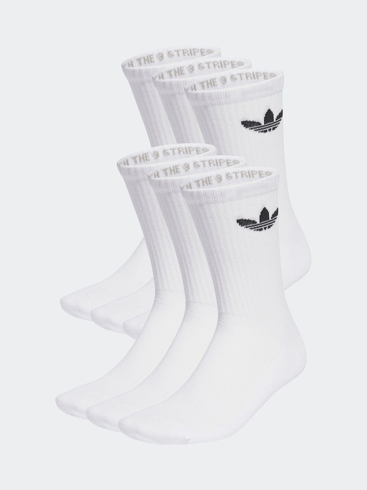 Weiß - adidas Originals Trefoil-Socken im 6er-Pack - Bild 1 von 4