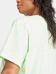 adidas Originals Green Adicolor Trefoil Boxy T-Shirt - Image 5 of 6