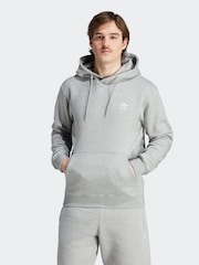 adidas Originals Grey Trefoil Essentials Hoodie - Image 1 of 5