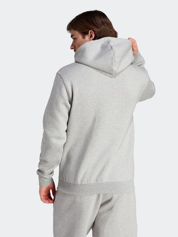 adidas Originals Grey Trefoil Essentials Hoodie - Image 2 of 5
