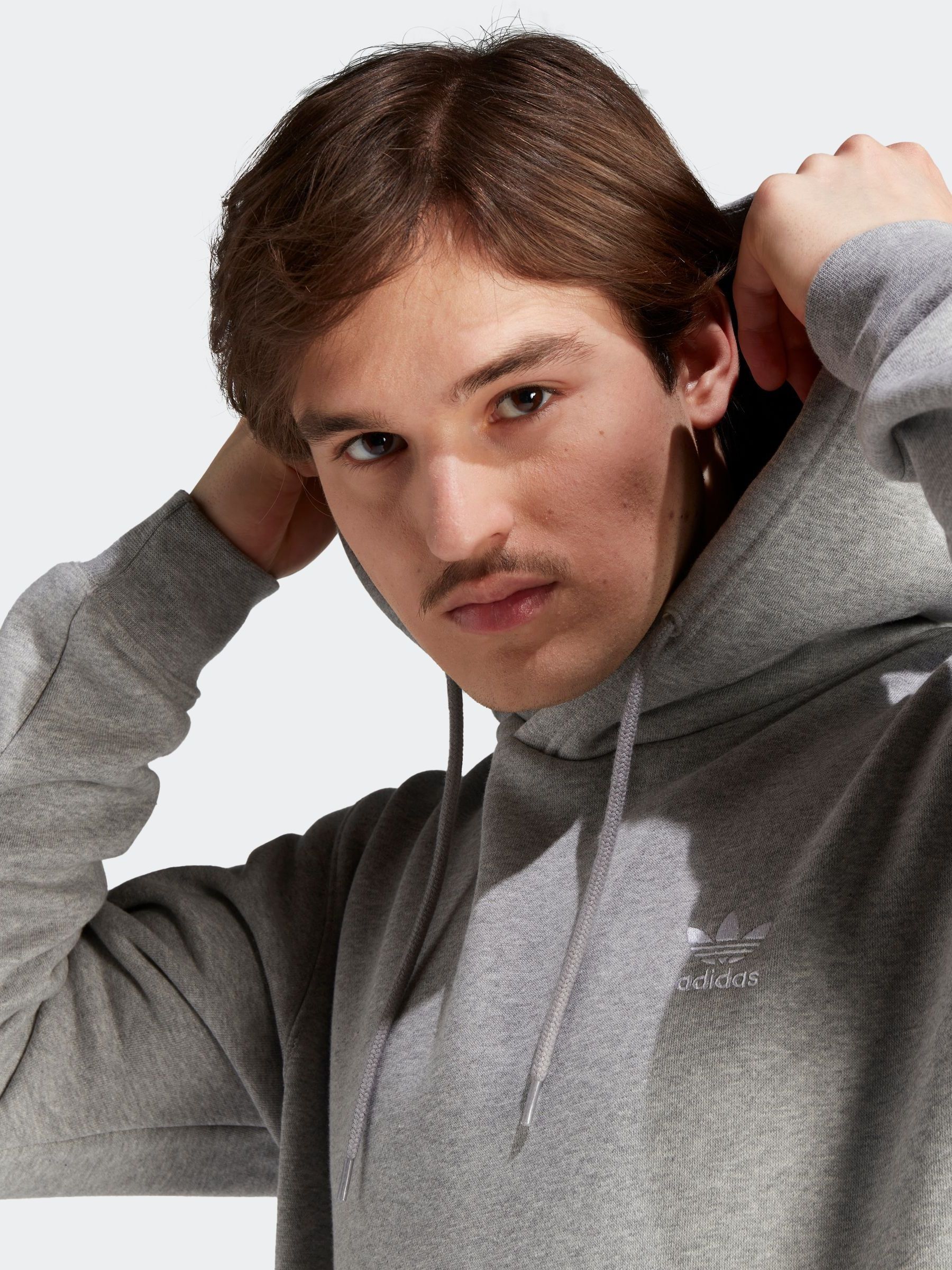 Grey adidas originals hoodie discount