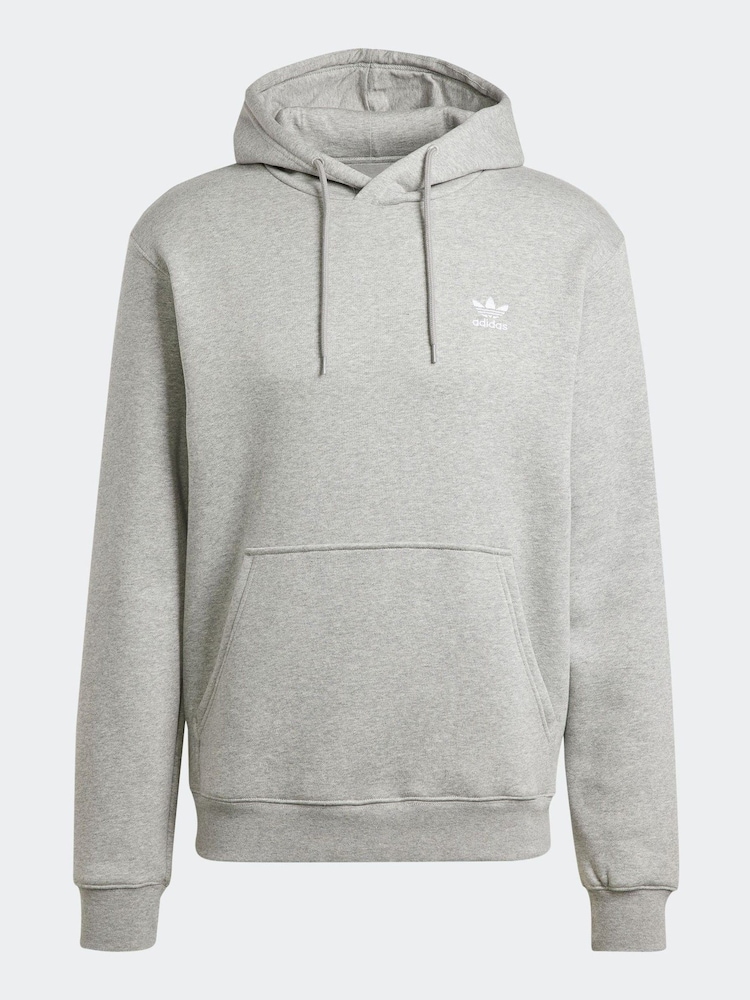 adidas Originals Grey Trefoil Essentials Hoodie - Image 5 of 5
