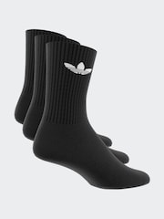 adidas Originals Black Cushion Crew Socks 3 Pack - Image 1 of 2
