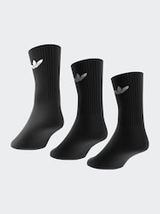 adidas Originals Black Cushion Crew Socks 3 Pack - Image 2 of 2