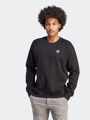 adidas Originals Black Trefoil Essentials Crew Neck Sweatshirt - Image 1 of 6