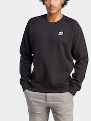 adidas Originals Black Trefoil Essentials Crew Neck Sweatshirt - Image 2 of 6