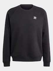 adidas Originals Black Trefoil Essentials Crew Neck Sweatshirt - Image 6 of 6