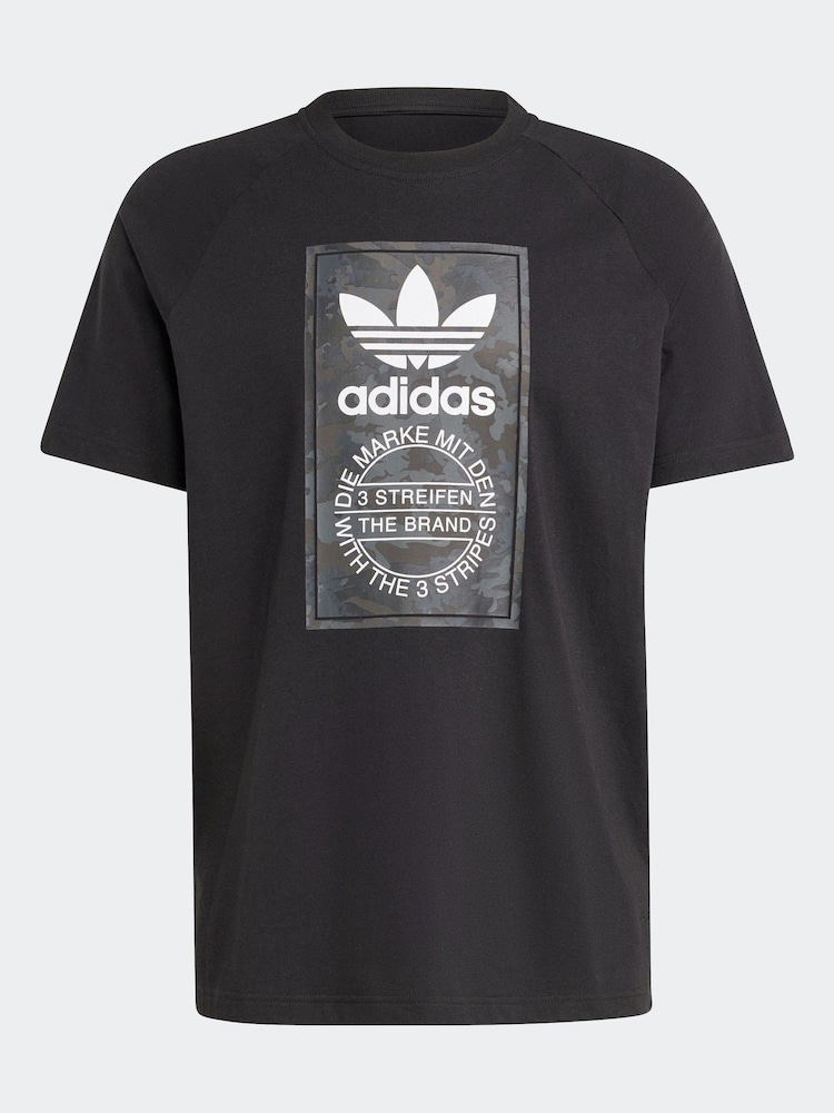 adidas Originals Black 100% Cotton Tongue T-Shirt - Image 7 of 7