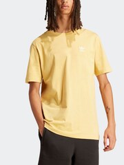 adidas Originals Yellow 100% Cotton Trefoil Essentials T-Shirt - Image 4 of 6