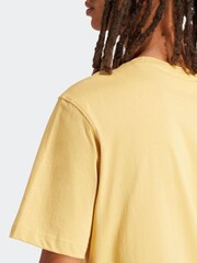 adidas Originals Yellow 100% Cotton Trefoil Essentials T-Shirt - Image 6 of 6