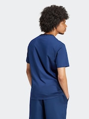 adidas Originals Blue 100% Cotton Trefoil Essentials T-Shirt - Image 2 of 7