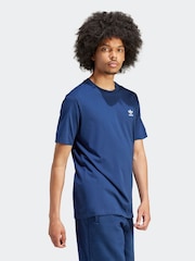 adidas Originals Blue 100% Cotton Trefoil Essentials T-Shirt - Image 3 of 7