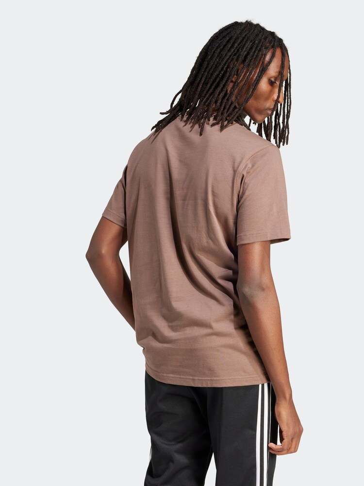 adidas Originals Brown 100% Cotton Trefoil Essentials T-Shirt - Image 2 of 5