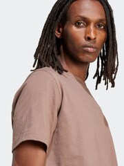 adidas Originals Brown 100% Cotton Trefoil Essentials T-Shirt - Image 4 of 5