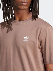 adidas Originals Brown 100% Cotton Trefoil Essentials T-Shirt - Image 5 of 5