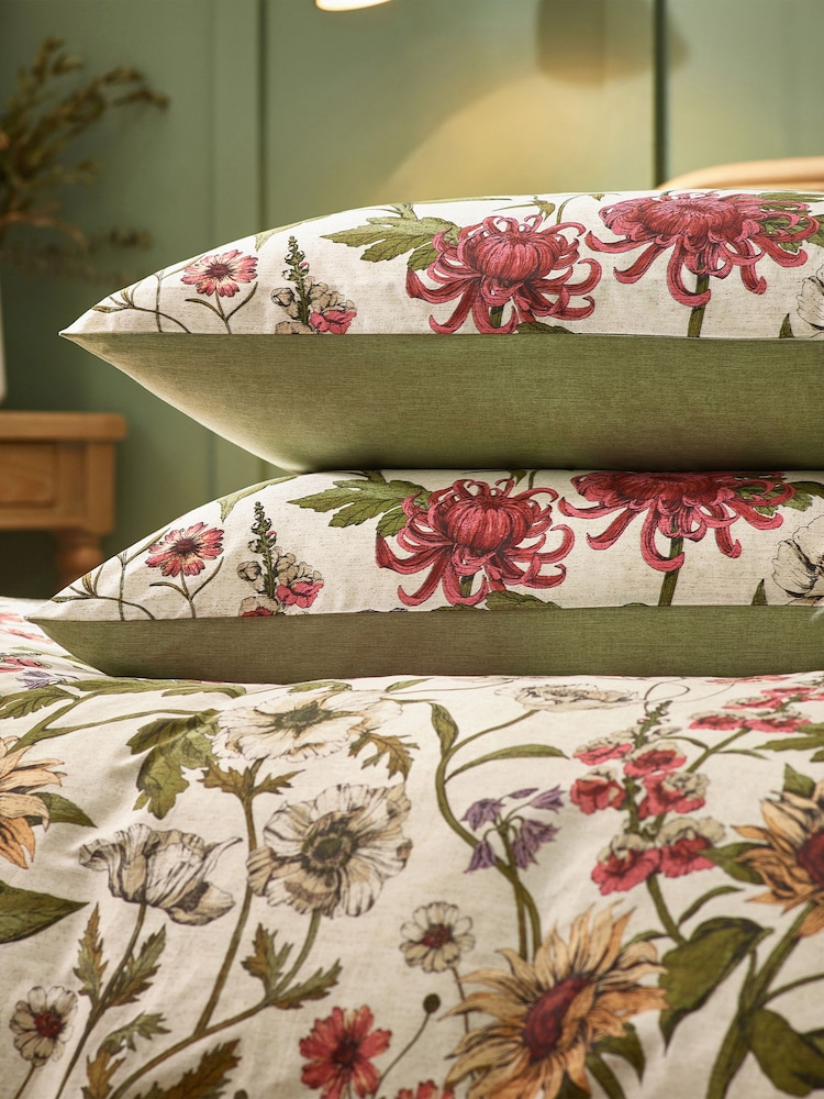 Wylder Multi Wallflower Cotton Rich Reversible Duvet Cover Set - Image 4 of 4