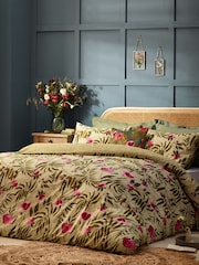 Wylder Green House Of Bloom Poppy Cotton Rich Reversible Duvet Set - Image 1 of 4