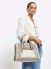 River Island Monogram Webbing Handle Tote Bag - Image 1 of 6