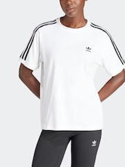 adidas Originals White 3-Stripes T-Shirt - Image 5 of 8