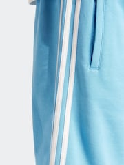 adidas Sky Blue 100% Cotton Adicolor 3-Stripes Shorts - Image 7 of 7