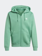 adidas Originals Green Trefoil Essentials Full-Zip Hoodie - Image 1 of 5