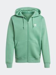 adidas Originals Green Trefoil Essentials Full-Zip Hoodie - Image 2 of 5