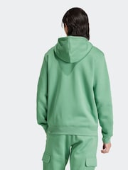 adidas Originals Green Trefoil Essentials Full-Zip Hoodie - Image 3 of 5