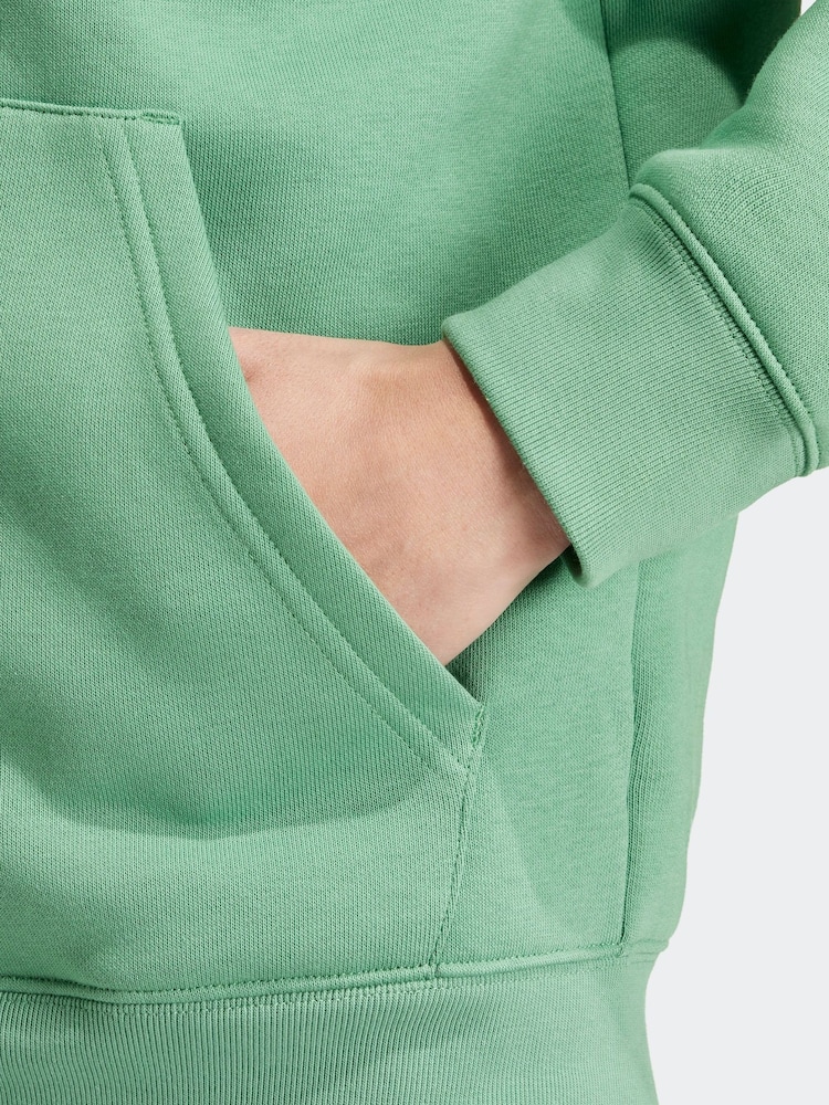 adidas Originals Green Trefoil Essentials Full-Zip Hoodie - Image 5 of 5