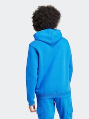 adidas Originals Blue Trefoil Essentials Hoodie - Image 2 of 7