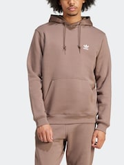 adidas Originals Brown Trefoil Essentials Hoodie - Image 4 of 7
