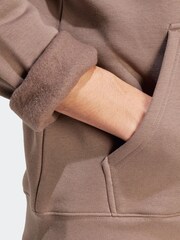adidas Originals Brown Trefoil Essentials Hoodie - Image 6 of 7