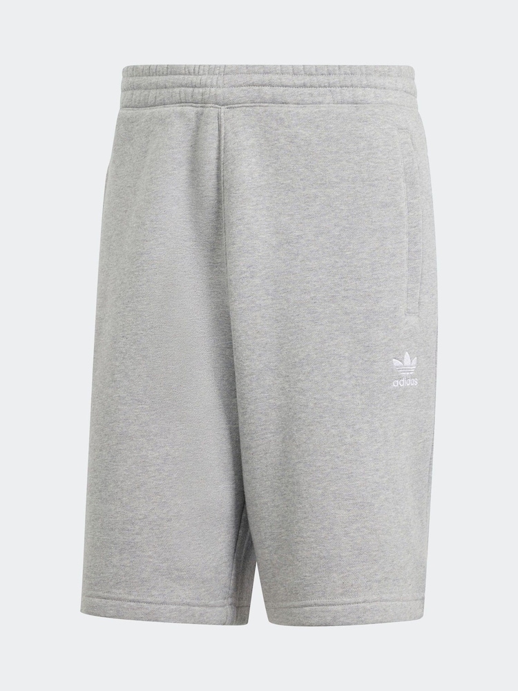 adidas Originals Grey Trefoil Essentials Shorts - Image 6 of 6