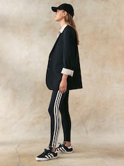 adidas Originals Black 3-Stripe Leggings - Image 4 of 7